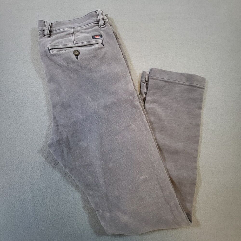 Faherty Stretch Terry 5-Pocket Pant Mens 31 Gray Slim Fit Chino Trousers 31x31